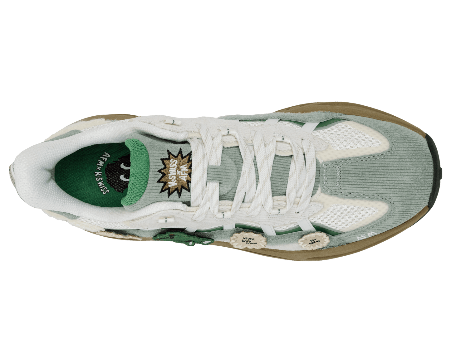 74732-166-M | MARINA RMX X RAKEEM MILES | SNOW WHITE/SMOKE GREEN/MOUNTAIN VIEW - K-Swiss US - FOOTWEAR