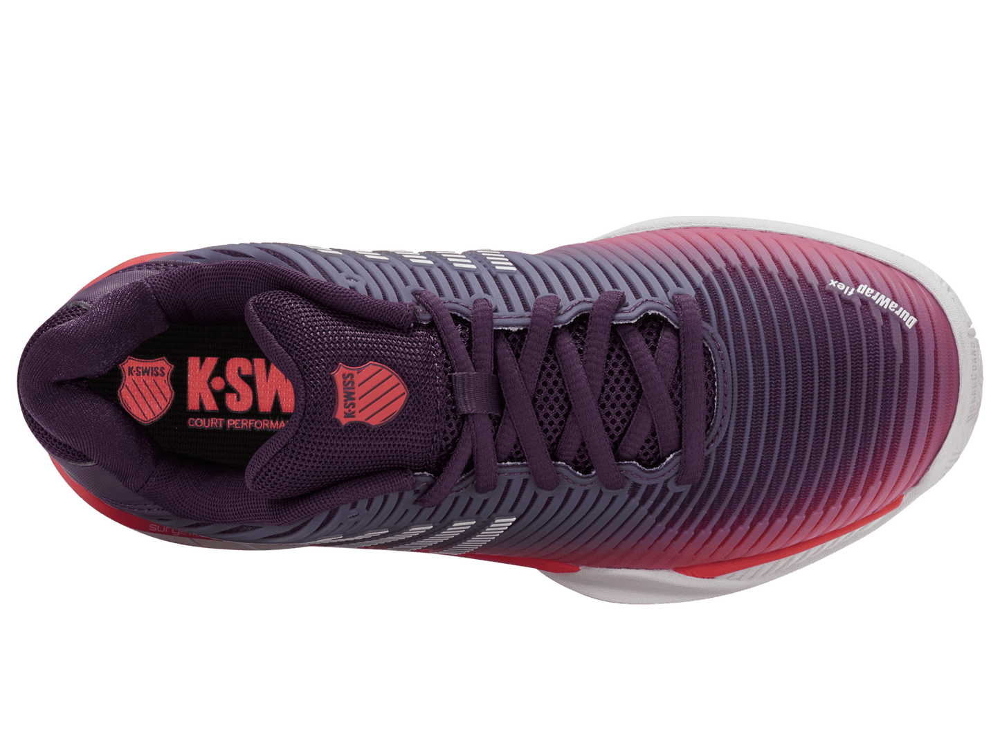 86613 - 593 - M | HYPERCOURT EXPRESS 2 | PURPLE PLUMERIA/WHITE/HOT CORAL - K - Swiss US - FOOTWEAR