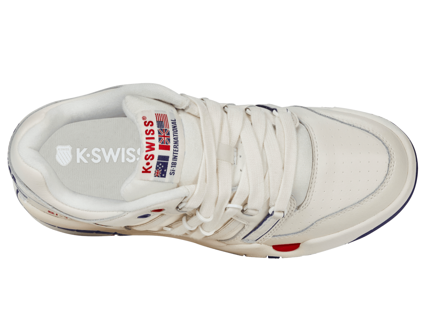 94440 - 124 - M | SI - 18 INTERNATIONAL C | BRILLIANT WHITE/CLASSIC BLUE/RED - K - Swiss US - FOOTWEAR