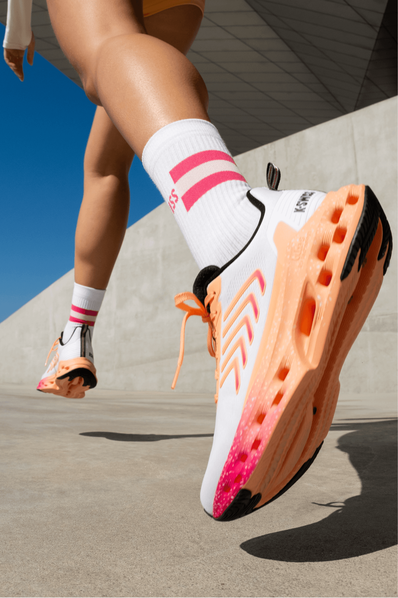 94494 - 171 - M | MELROSE TUBES LITE | WHITE/PEACH COBBLER/CABARET/BLACK - K - Swiss US - FOOTWEAR