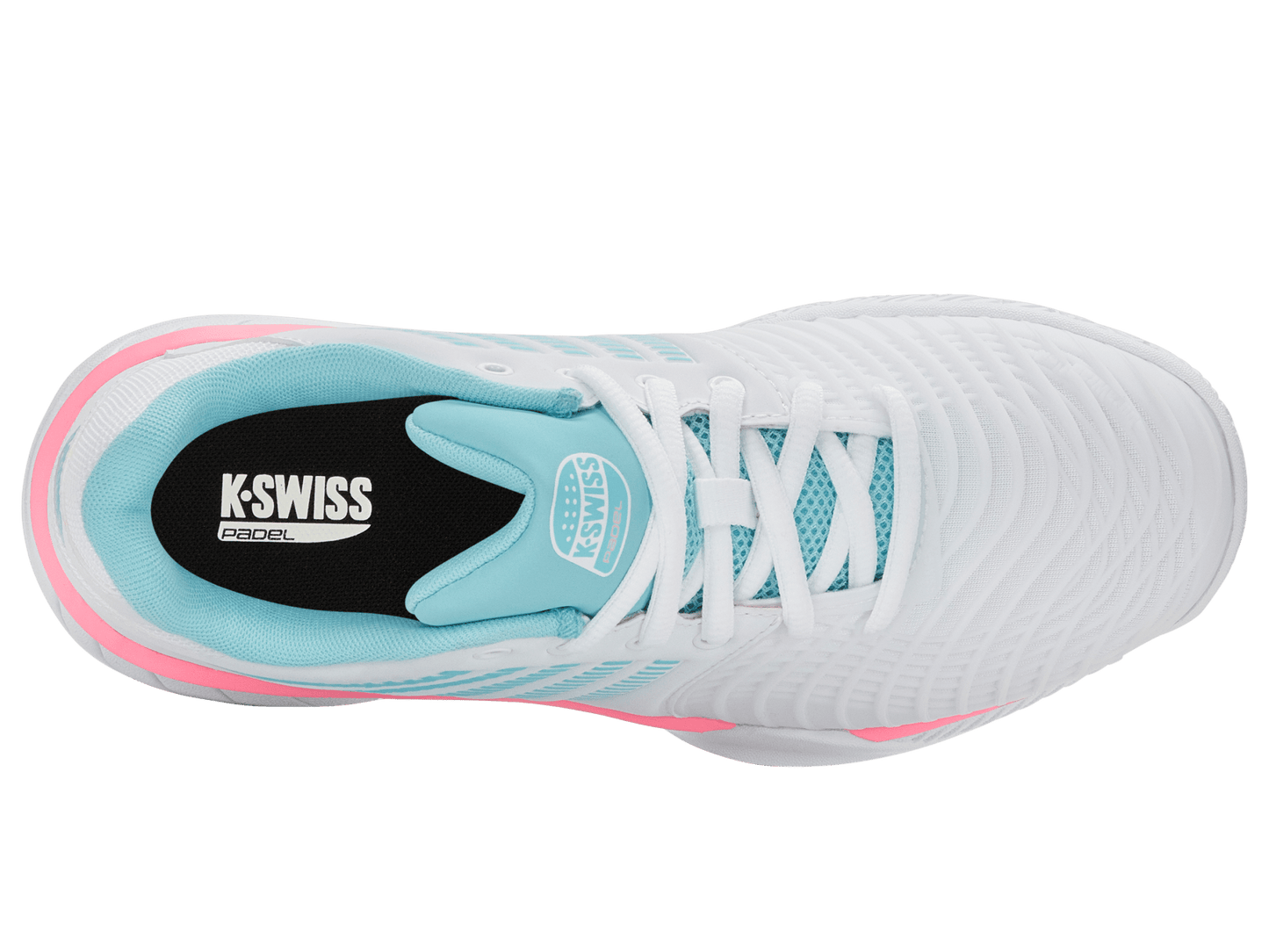 98900 - 146 - M | EXPRESS LIGHT 3 PADEL | WHITE/SOFT NEON BLUE/NEON BUBLE GUM - K - Swiss US - FOOTWEAR