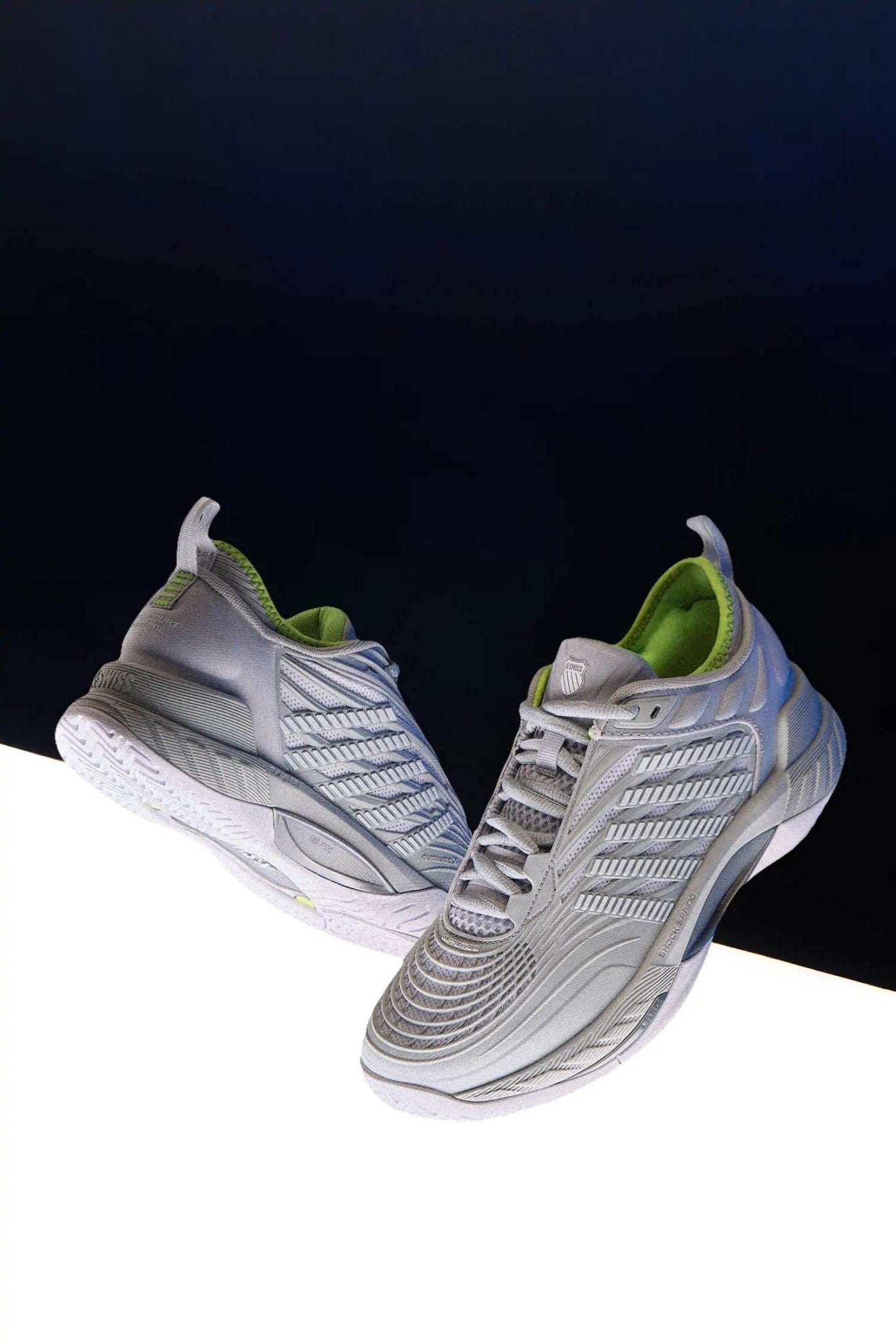 99071 - 034 - M | HYPERCOURT SUPREME 2 | GRAY VIOLET/WHITE/LIME GREEN - K - Swiss US - FOOTWEAR