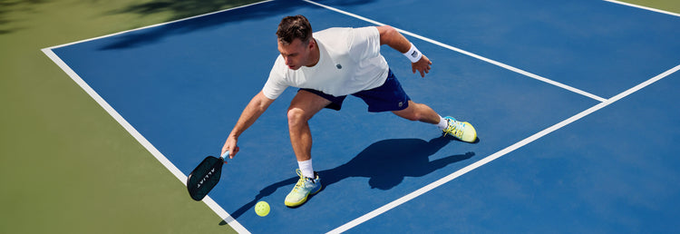 Matt Manasse playing pickleball in K-Swiss Pickleball Supreme shoes