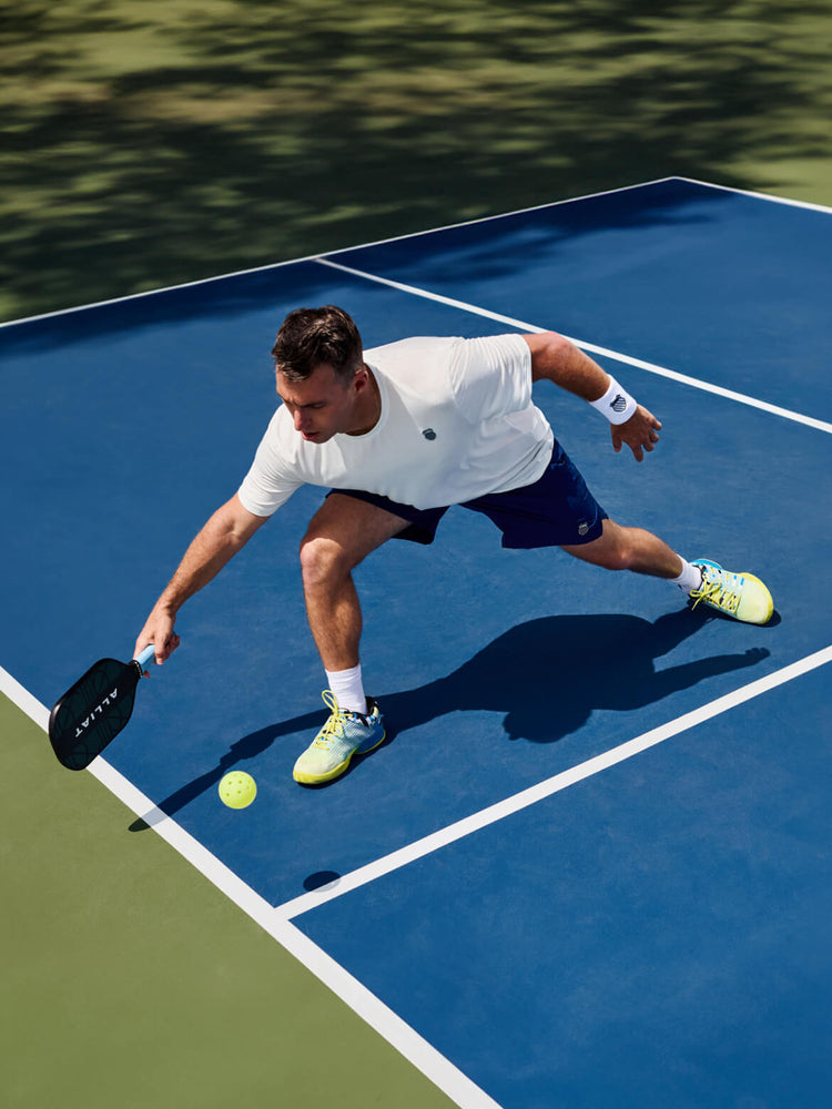 Matt Manasse playing pickleball in K-Swiss Pickleball Supreme shoes