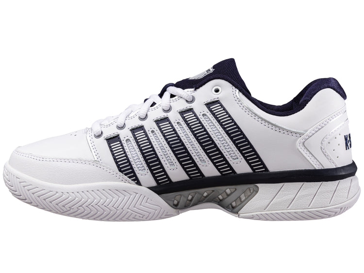 03379-167-M | MENS HYPERCOURT EXPRESS LEATHER | WHITE/NAVY/SILVER