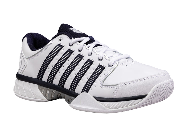 03379-167-M | MENS HYPERCOURT EXPRESS LEATHER | WHITE/NAVY/SILVER