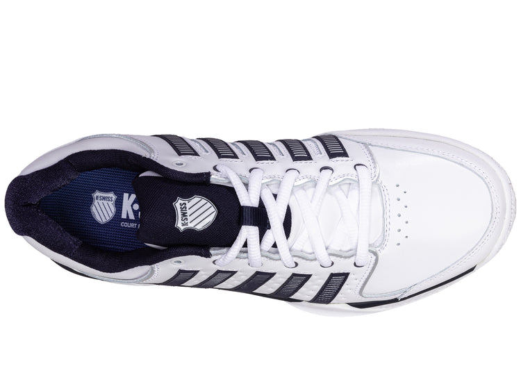 03379-167-M | MENS HYPERCOURT EXPRESS LEATHER | WHITE/NAVY/SILVER