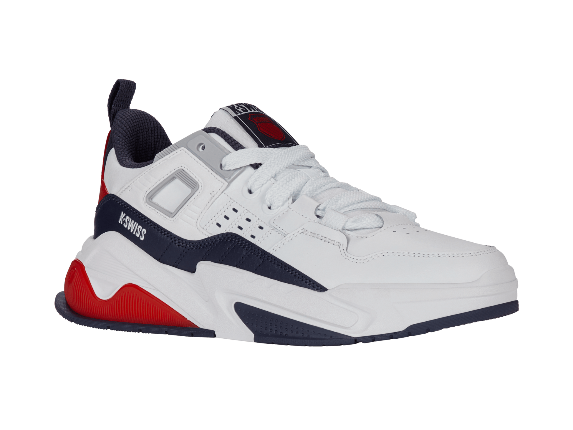 04077 - 130 - M | TECHNA TRAINER | WHITE/NAVY/RED - K - Swiss US - FOOTWEAR