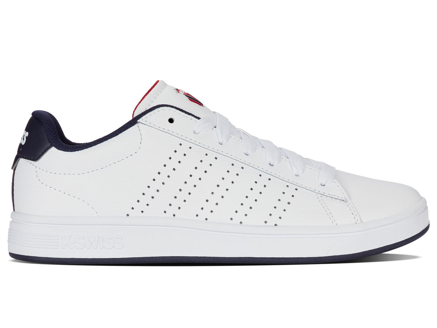 04411-130-M | COURT BASE II | WHITE/NAVY/RED