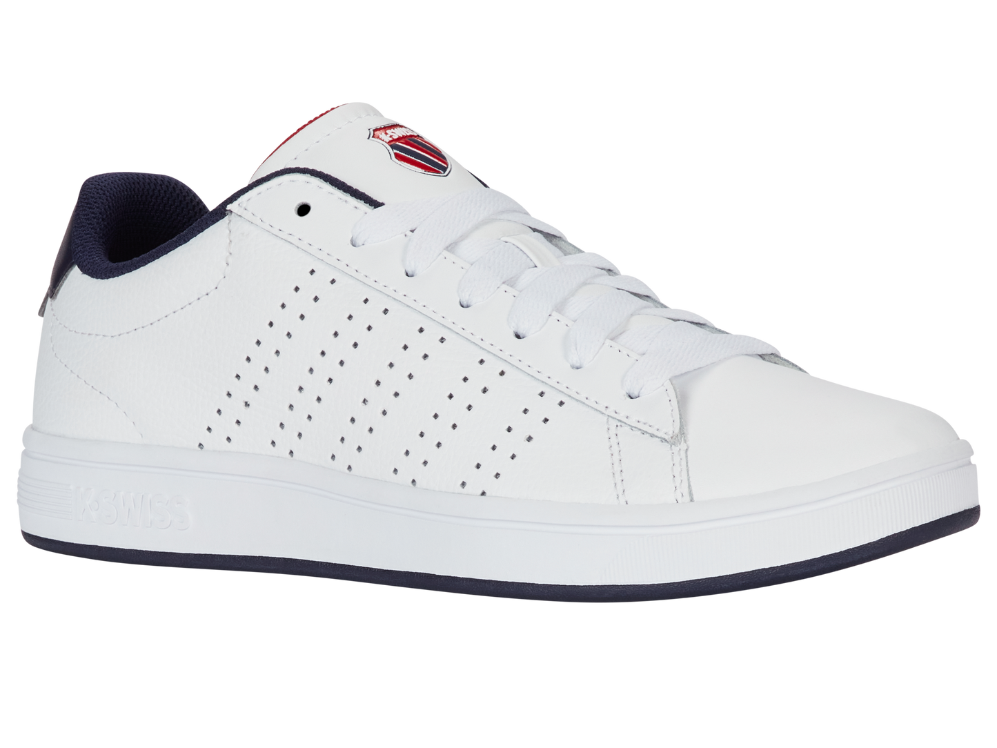 04411-130-M | COURT BASE II | WHITE/NAVY/RED