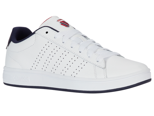 04411-130-M | COURT BASE II | WHITE/NAVY/RED
