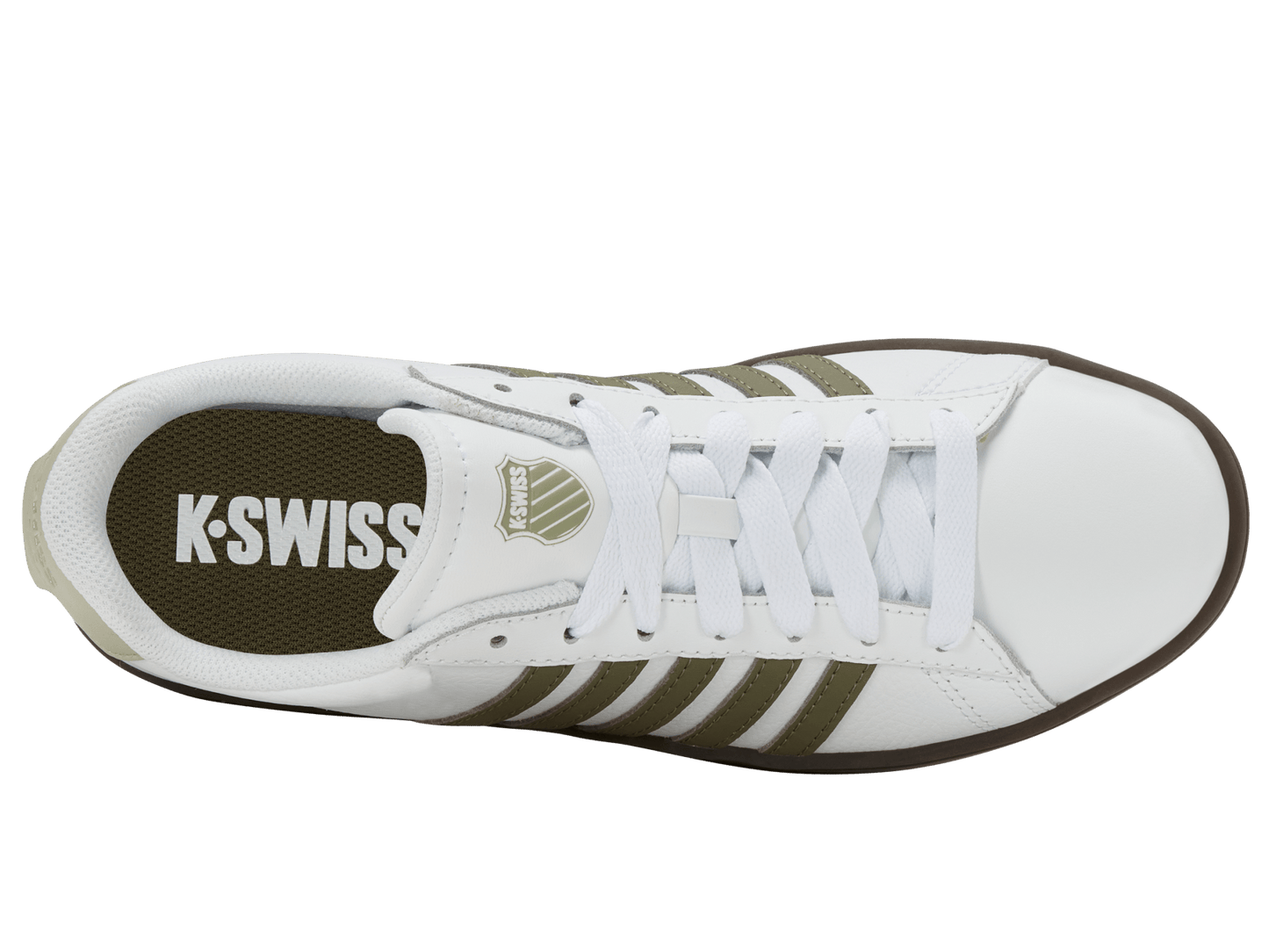 04413 - 125 - M | COURT TIEBREAK II | WHITE/BURNT OLIVE/COLA GUM/ALFALFA - K - Swiss US - FOOTWEAR