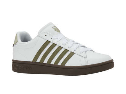 04413 - 125 - M | COURT TIEBREAK II | WHITE/BURNT OLIVE/COLA GUM/ALFALFA - K - Swiss US - FOOTWEAR
