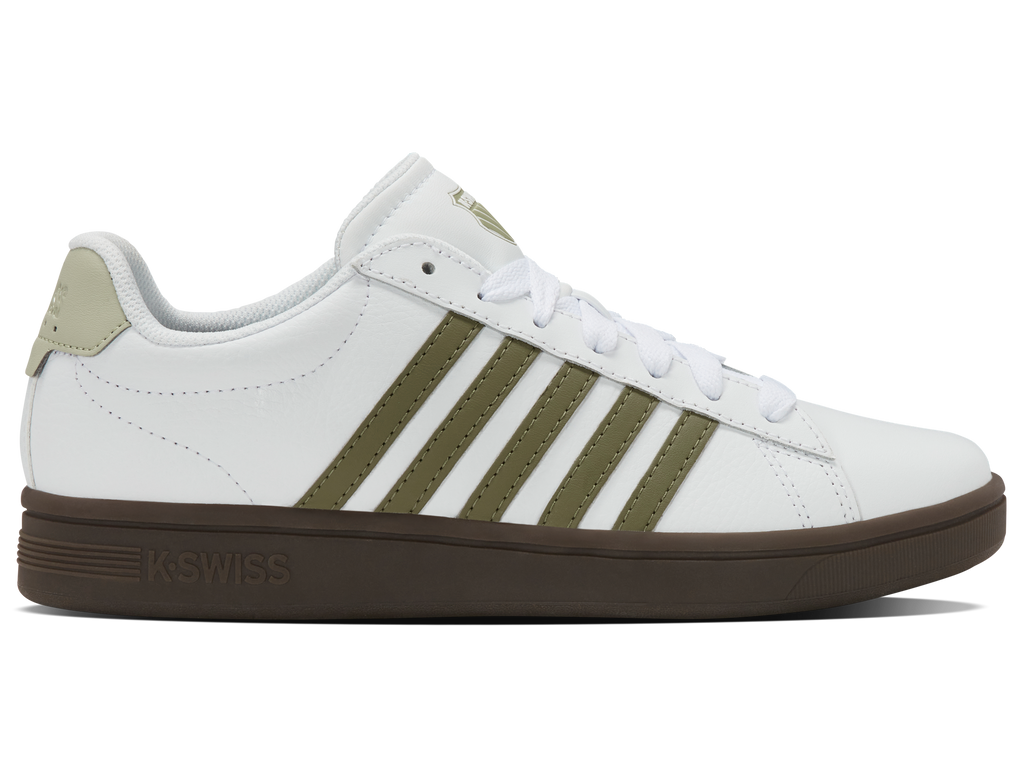 04413-125-M | COURT TIEBREAK II | WHITE/BURNT OLIVE/COLA GUM/ALFALFA