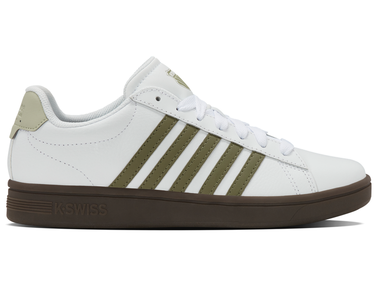 04413-125-M | COURT TIEBREAK II | WHITE/BURNT OLIVE/COLA GUM/ALFALFA