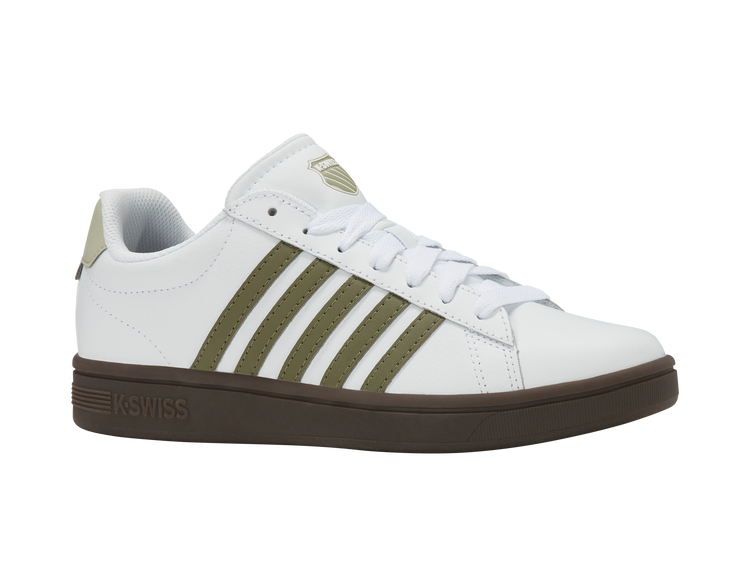 04413-125-M | COURT TIEBREAK II | WHITE/BURNT OLIVE/COLA GUM/ALFALFA