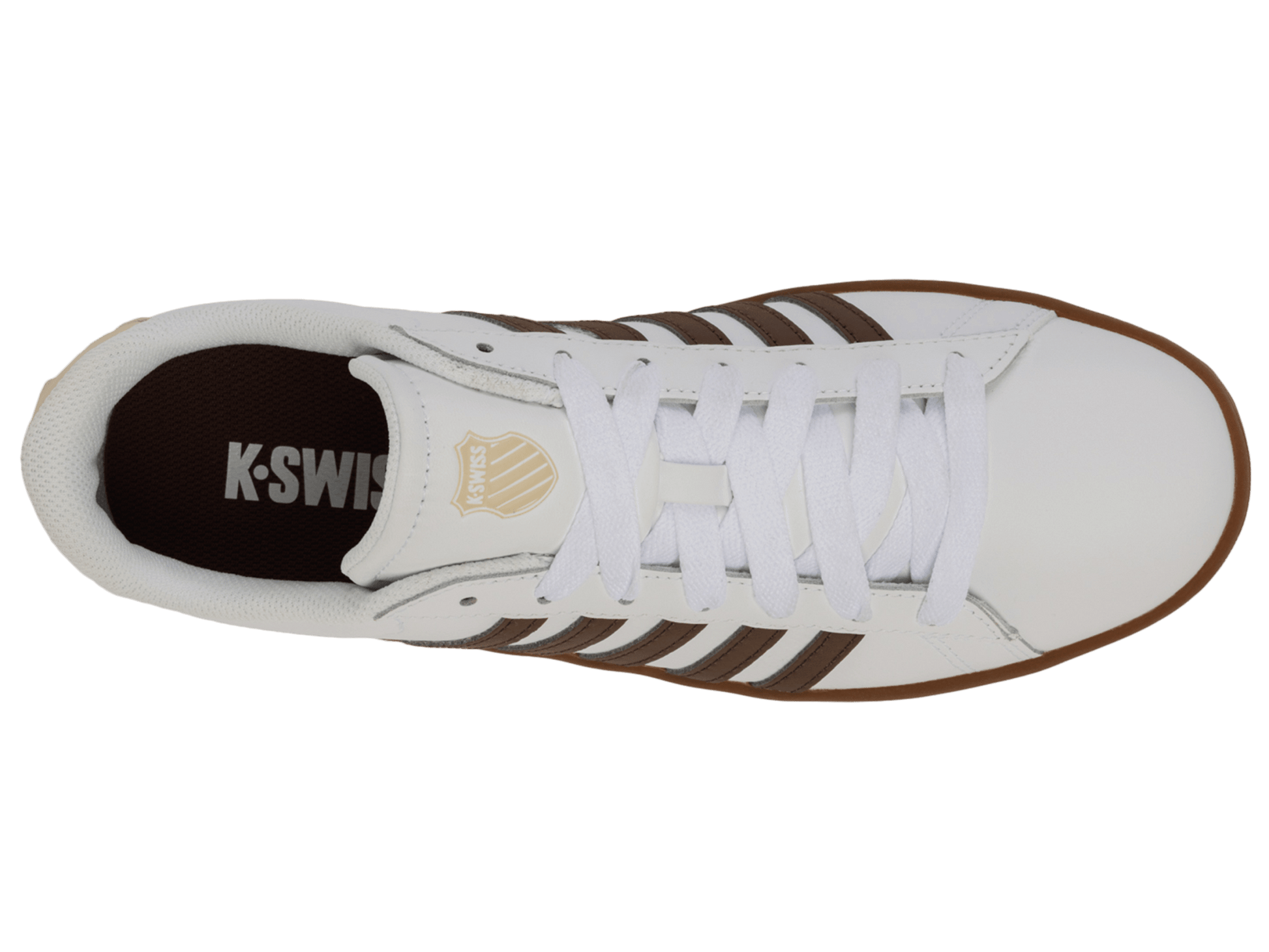 04413 - 126 - M | COURT TIEBREAK II | WHITE/SOFT SILT/CREME BRULEE/GUM - K - Swiss US - FOOTWEAR