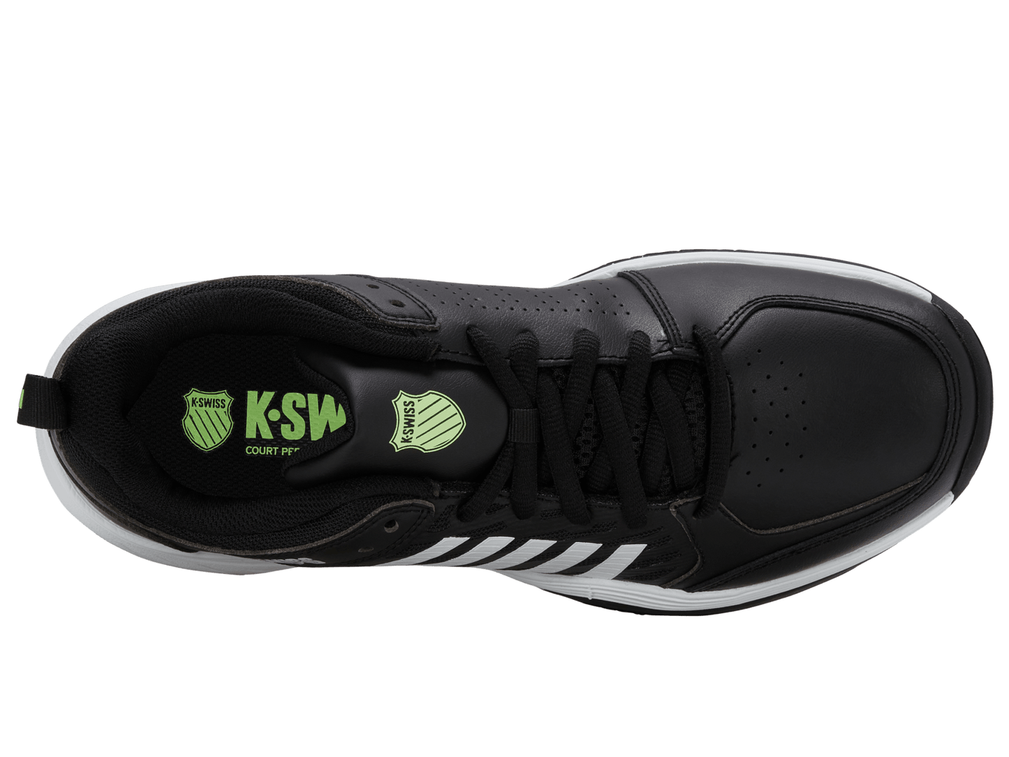 04428 - 064 - M | COURT EXPRESS 2 | BLACK/WHITE/SOFT NEON GREEN - K - Swiss US - FOOTWEAR