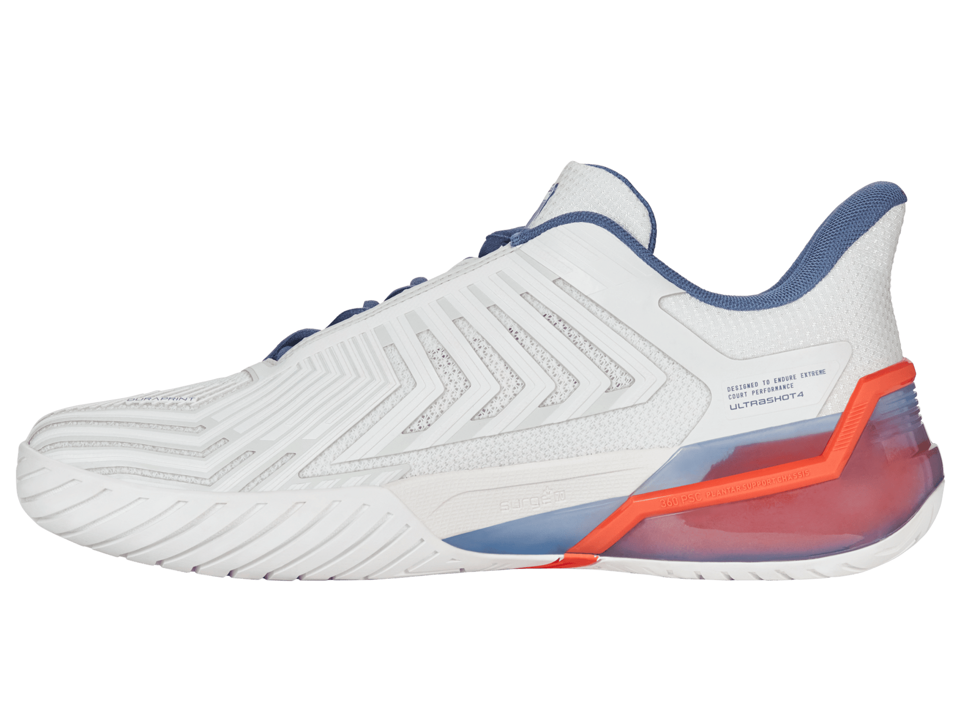 04437 - 139 - M | ULTRASHOT 4 | LUCENT WHITE/INFINITY/SCARLET IBIS - K - Swiss US - FOOTWEAR