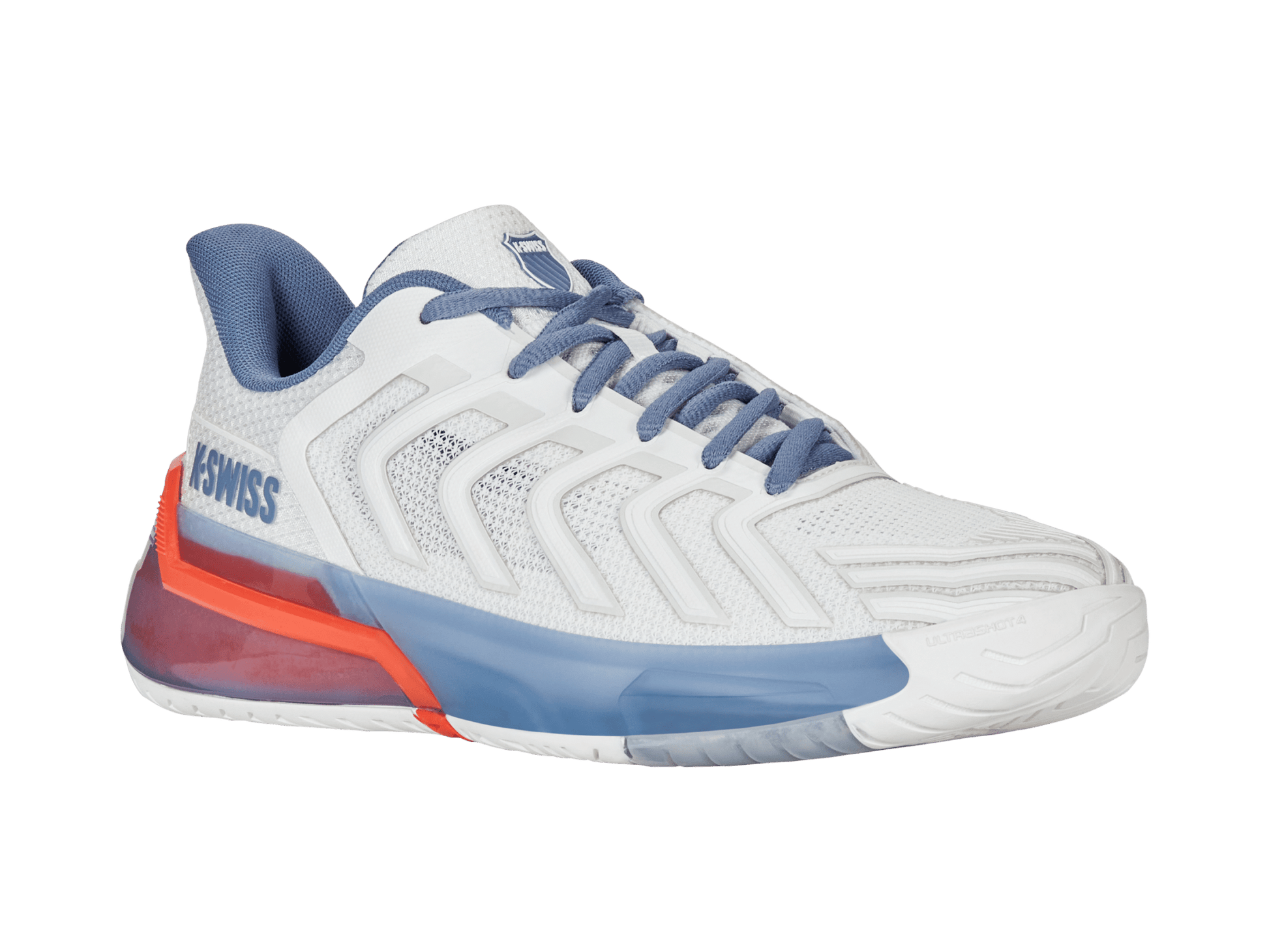 04437 - 139 - M | ULTRASHOT 4 | LUCENT WHITE/INFINITY/SCARLET IBIS - K - Swiss US - FOOTWEAR