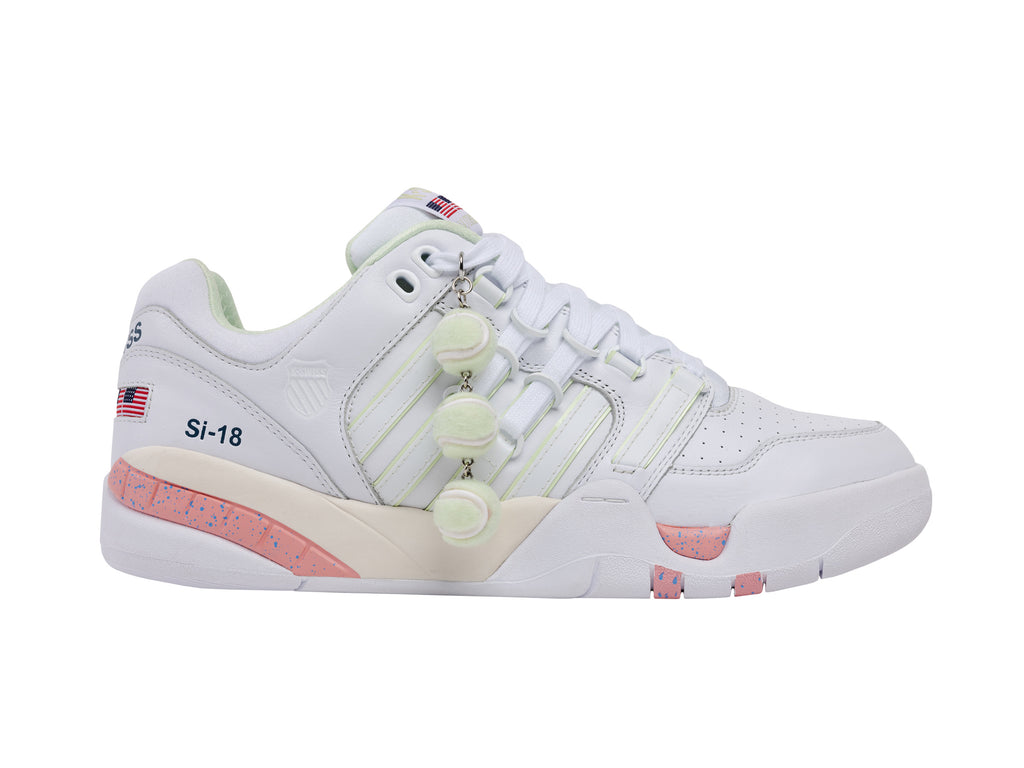 04731-173-M | SI-18 INTERNATIONAL C X BROCK | WHITE/PINK LEMONADE/TENNIS BALL/COURT/EGRET