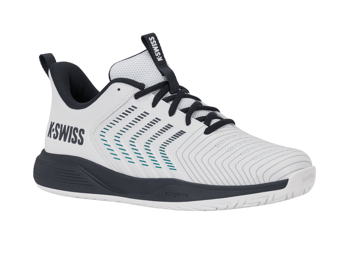 04767-148-M | ULTRASHOT LIGHT | WHITE/CARBON/BALTIC - K-Swiss US - FOOTWEAR