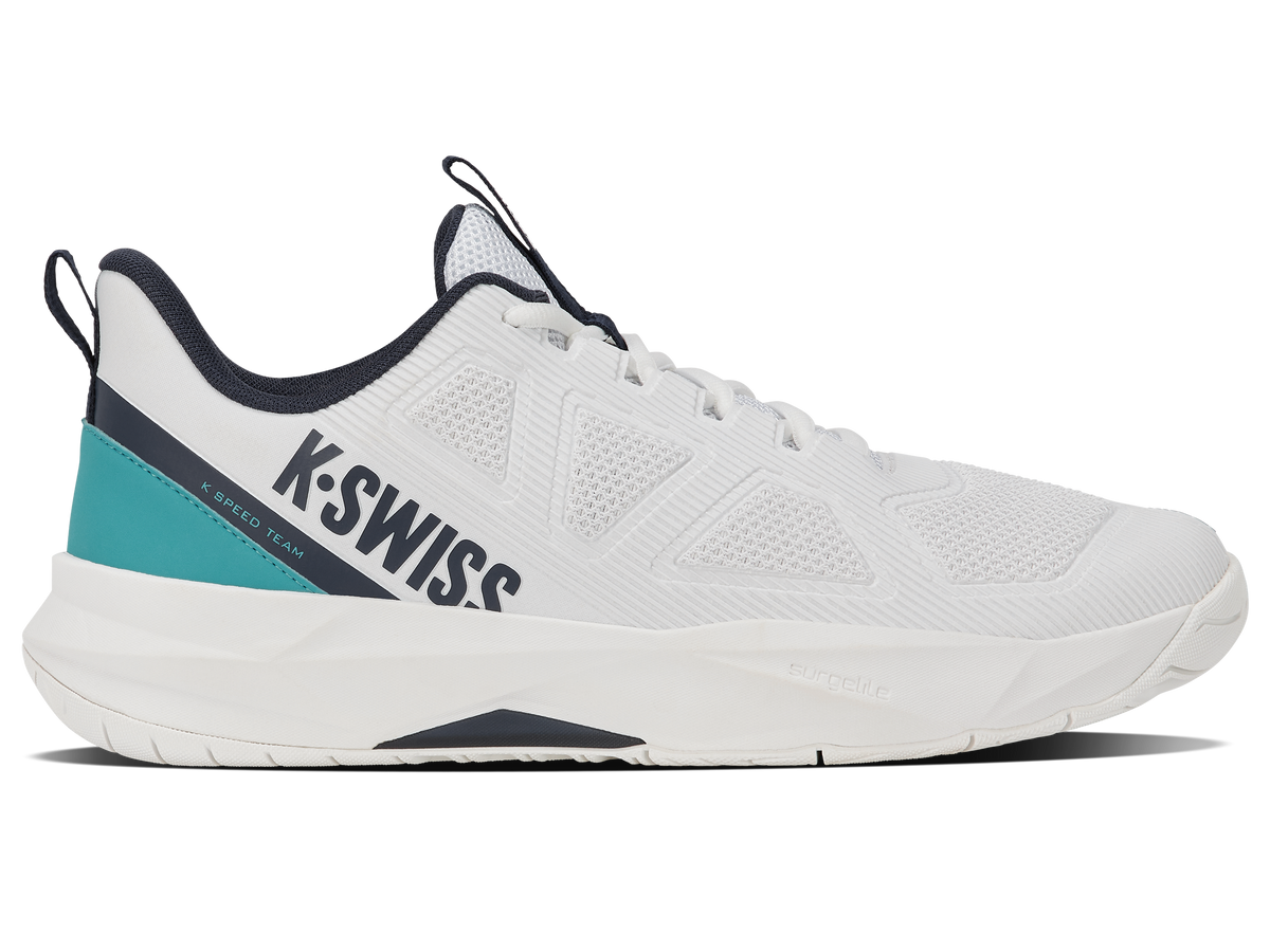 04898-131-M | K-SPEED TEAM | WHITE/BALTIC/CARBON - K-Swiss US FOOTWEAR