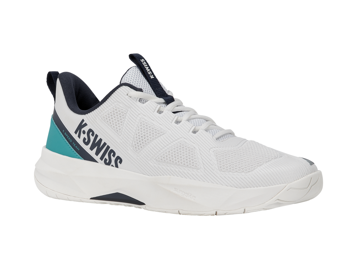 ホワイトスネイク 04898-131-M | K-SPEED TEAM | WHITE/BALTIC/CARBON - K-Swiss US FOOTWEAR