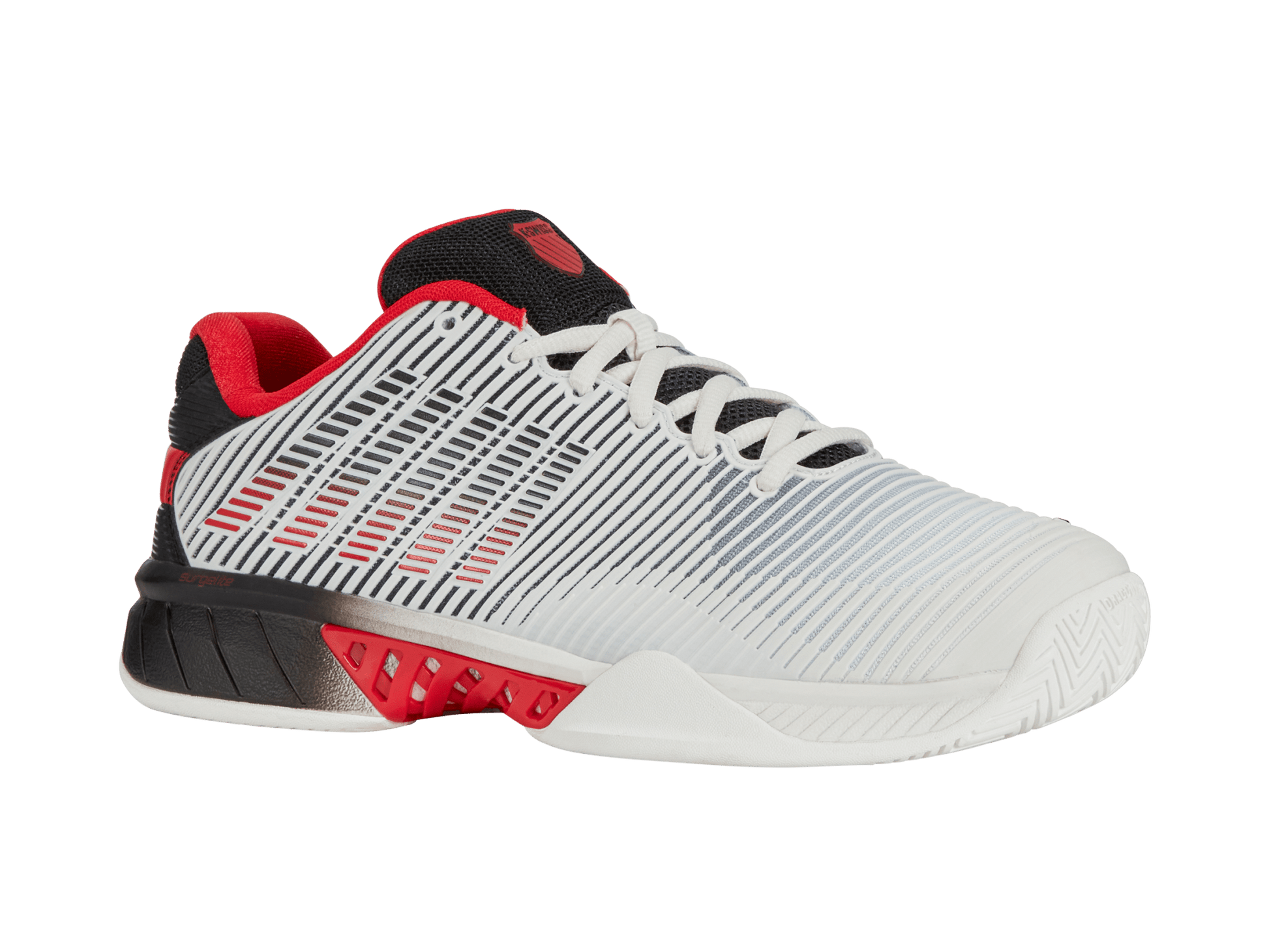 06613 - 104 - M | HYPERCOURT EXPRESS 2 | BRIGHT WHITE/STRETCH LIMO/HIGH RISK RED - K - Swiss US - FOOTWEAR