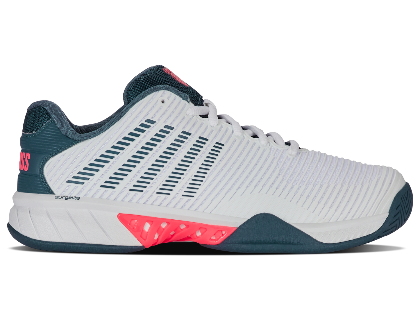 06613-129-M | HYPERCOURT EXPRESS 2 | WHITE/STARGAZER/NEON BLAZE