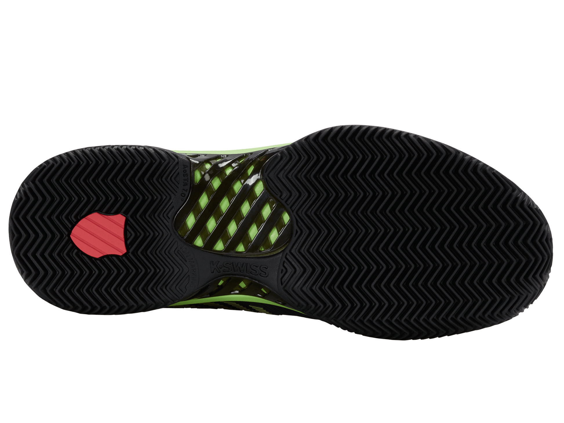 06614 - 034 - M | HYPERCOURT EXPRESS 2 CLAY | BLACK/SOFT NEON GREEN/NEON LAVA - K - Swiss US - FOOTWEAR