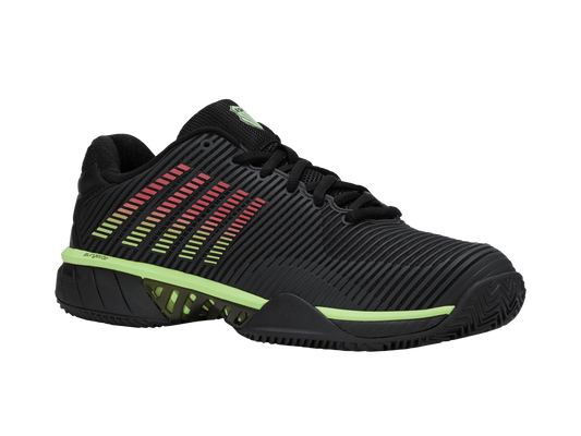 06614 - 034 - M | HYPERCOURT EXPRESS 2 CLAY | BLACK/SOFT NEON GREEN/NEON LAVA - K - Swiss US - FOOTWEAR