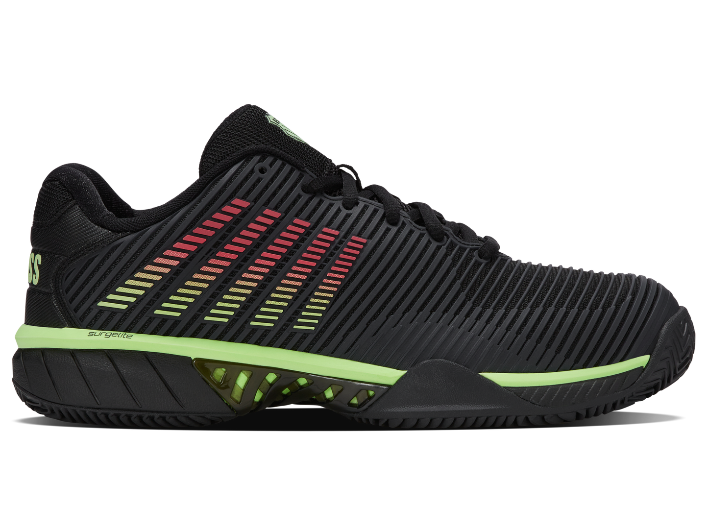 06614-034-M | HYPERCOURT EXPRESS 2 CLAY | BLACK/SOFT NEON GREEN/NEON LAVA