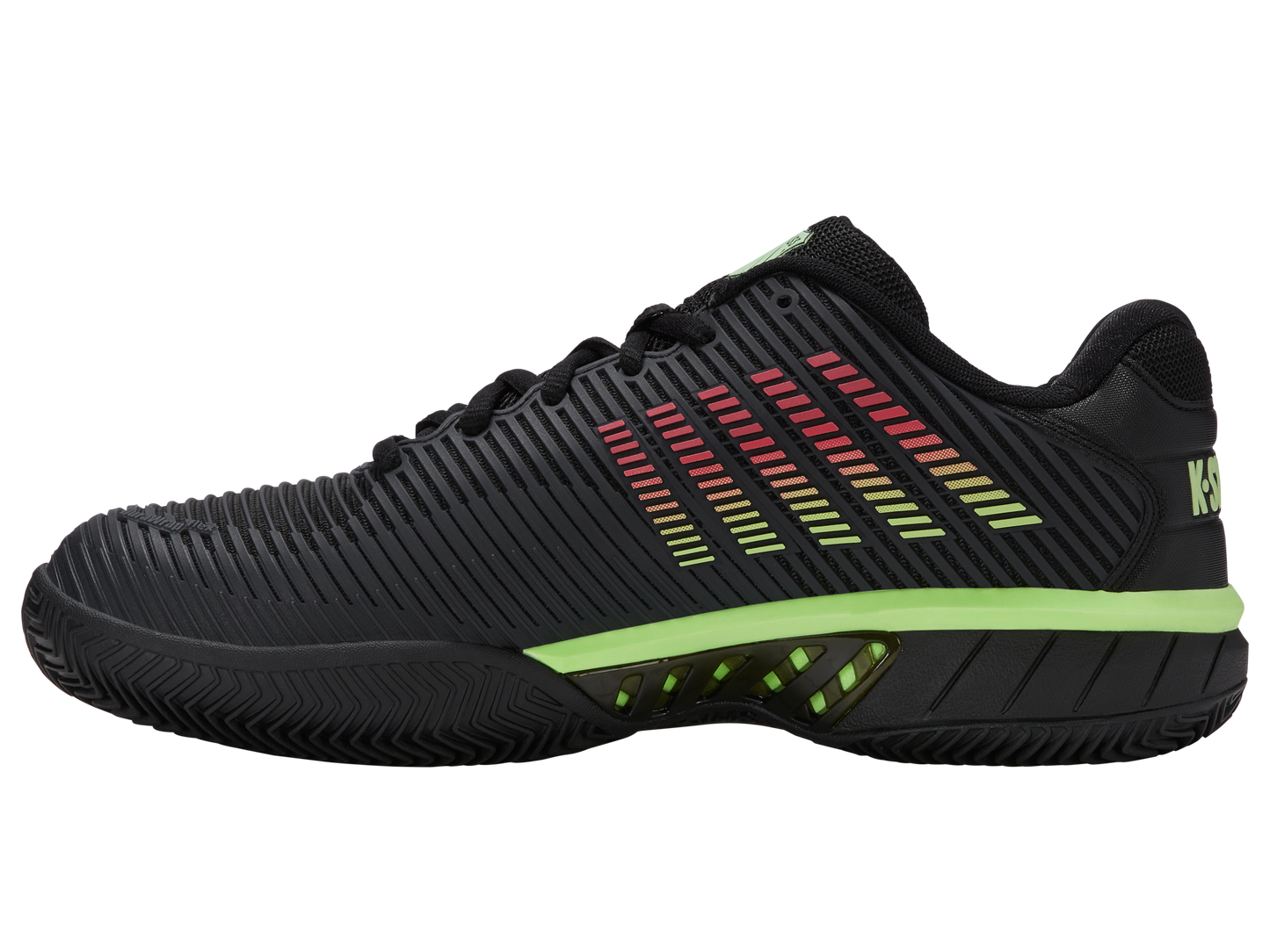 06614-034-M | HYPERCOURT EXPRESS 2 CLAY | BLACK/SOFT NEON GREEN/NEON LAVA