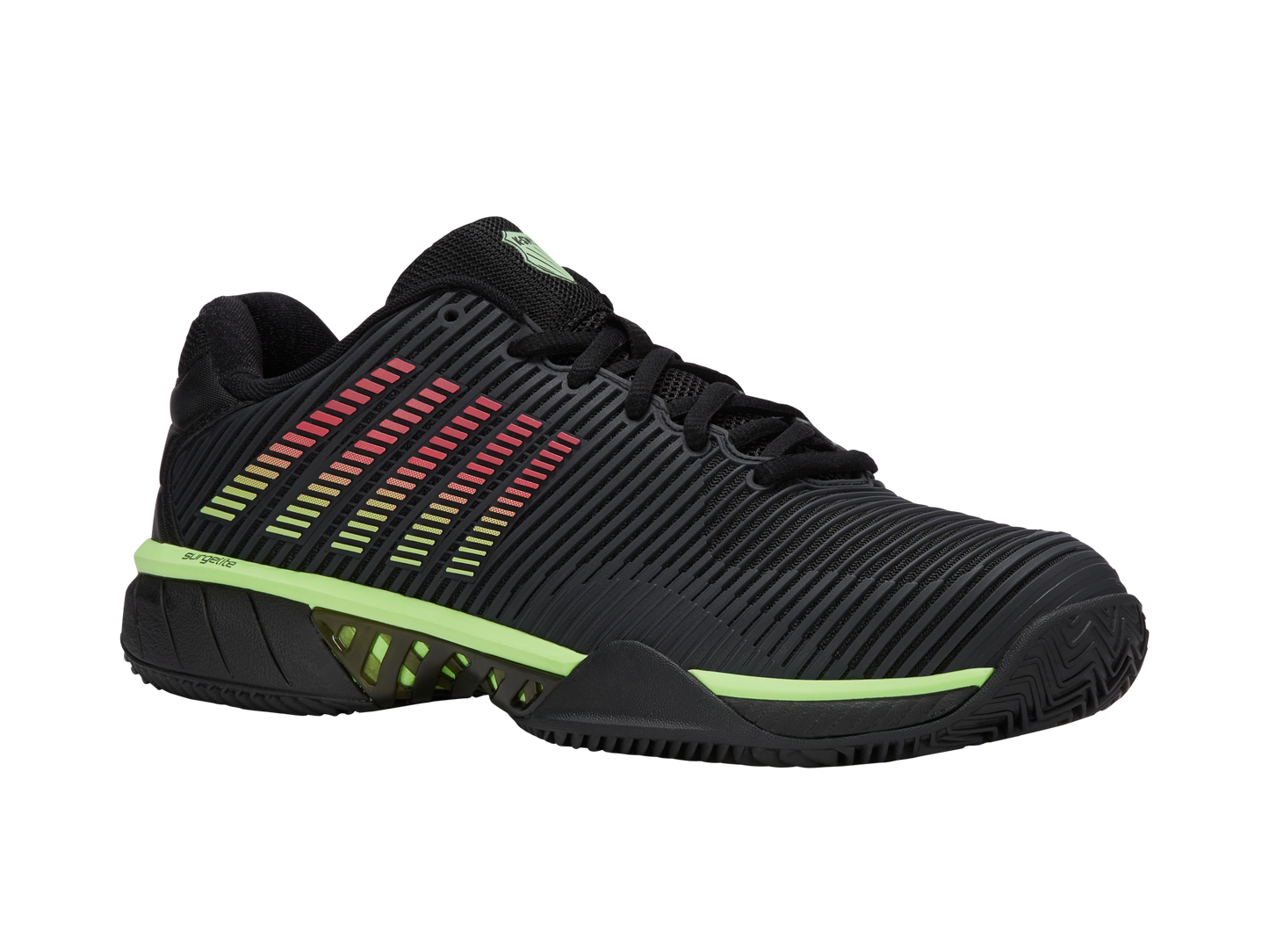 06614-034-M | HYPERCOURT EXPRESS 2 CLAY | BLACK/SOFT NEON GREEN/NEON LAVA