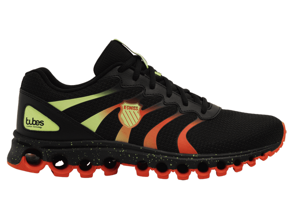 07112-064-M | TUBES 200 | BLACK/SHARP GREEN/MANDARIN RED - K-Swiss