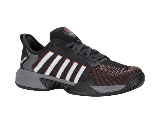 07916 - 073 - M | PICKLEBALL SUPREME | JET BLACK/STEEL GRAY/SPICY ORANGE - K - Swiss US - FOOTWEAR
