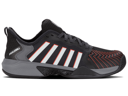 07916 - 073 - M | PICKLEBALL SUPREME | JET BLACK/STEEL GRAY/SPICY ORANGE - K - Swiss US - FOOTWEAR