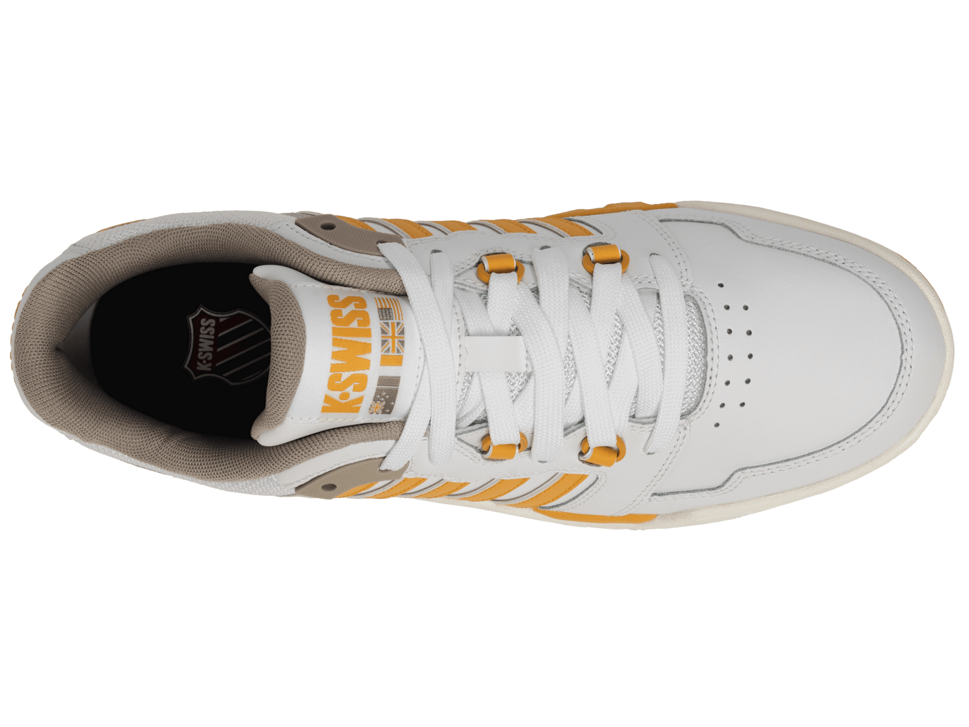 08531 - 124 - M | SI - 18 RIVAL | WHITE/TAUPE/JURASSIC GOLD/SNOW WHITE - K - Swiss US - FOOTWEAR