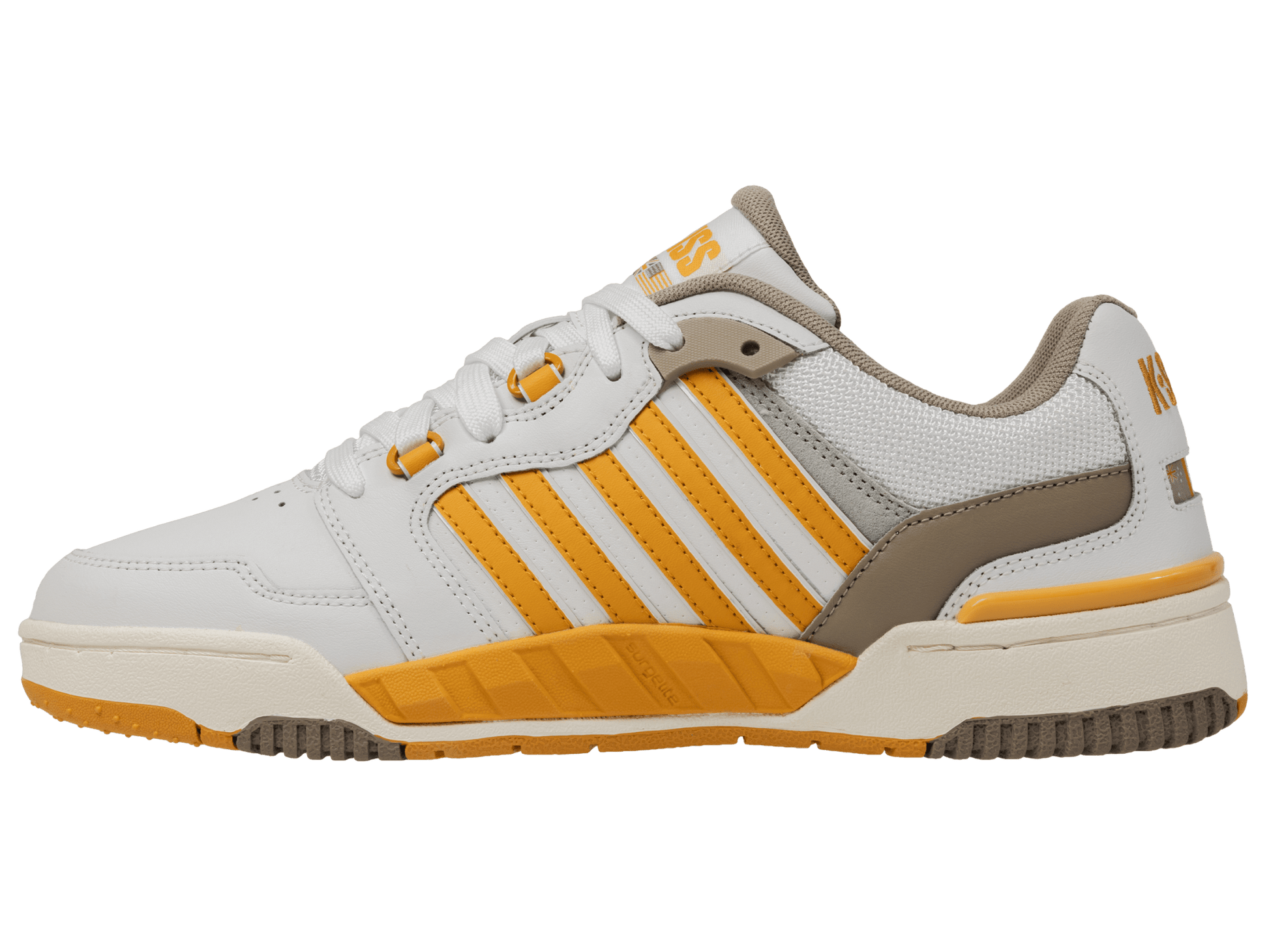 08531 - 124 - M | SI - 18 RIVAL | WHITE/TAUPE/JURASSIC GOLD/SNOW WHITE - K - Swiss US - FOOTWEAR