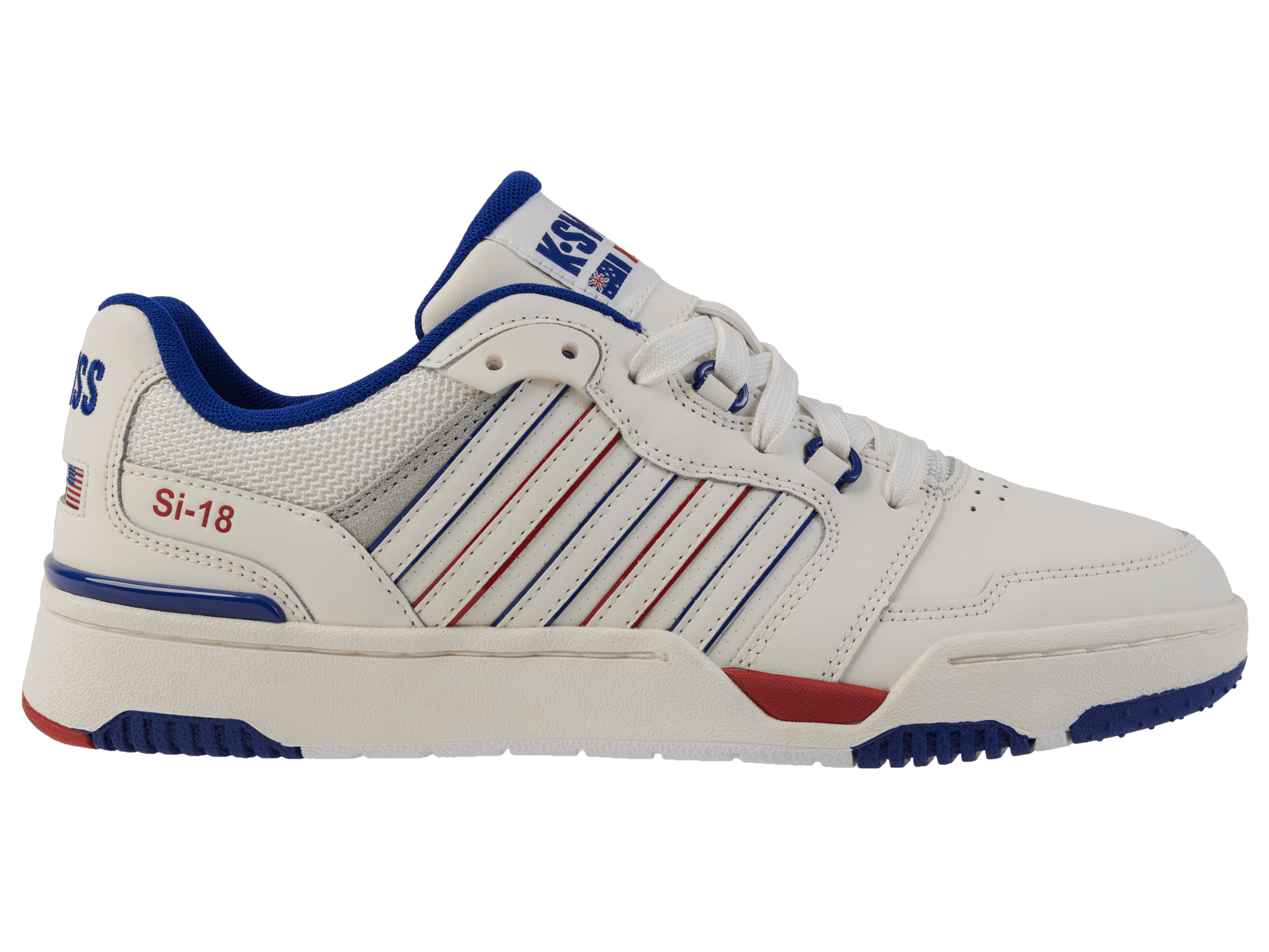 08531 - 172 - M | SI - 18 RIVAL | SNOW WHITE/NAVY/RED - K - Swiss US - FOOTWEAR