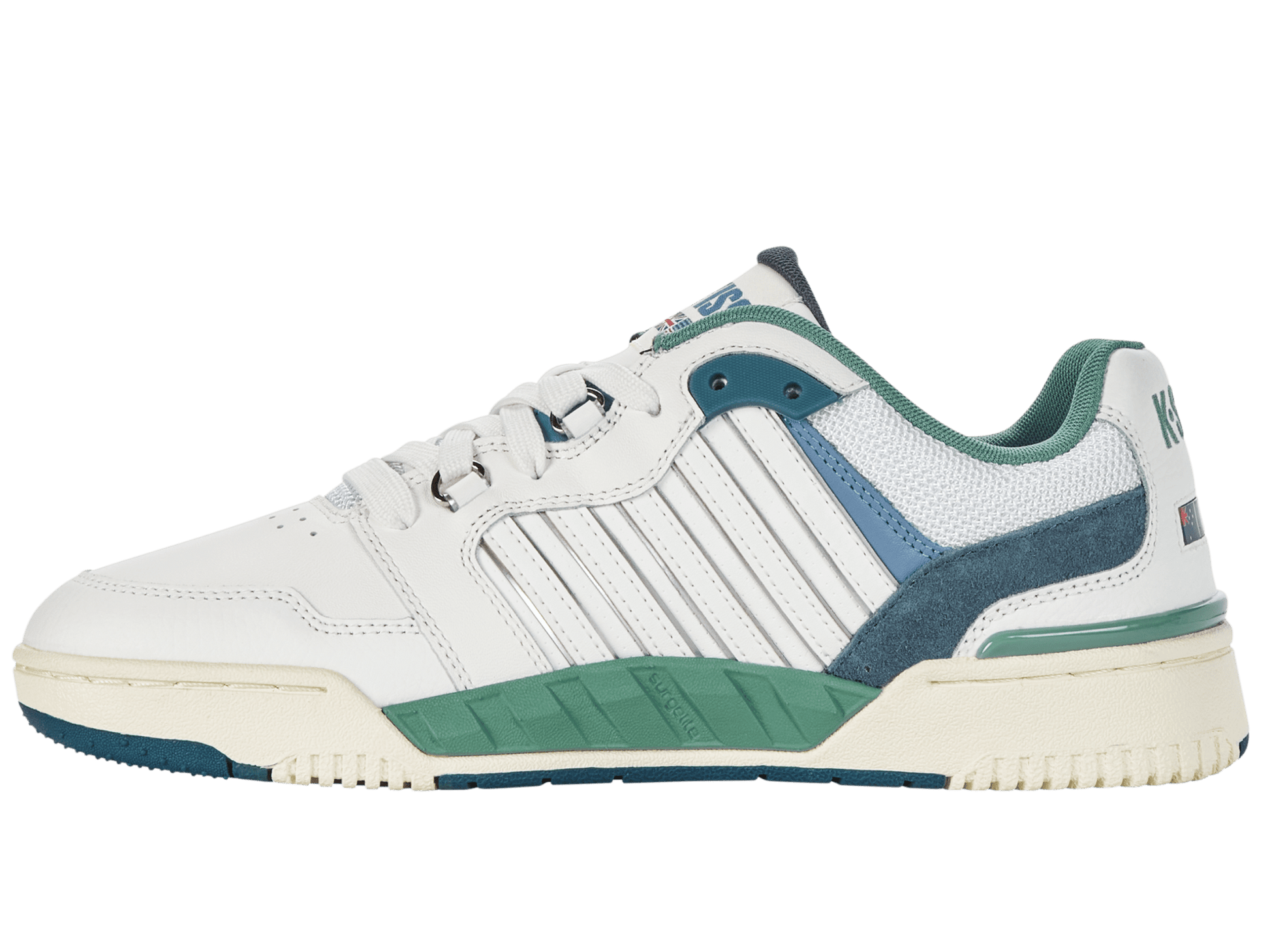 08531-197-M | SI-18 RIVAL | BRILLIANT WHITE/ASHLEIGH BLUE/BERYL GREEN - K-Swiss US - FOOTWEAR