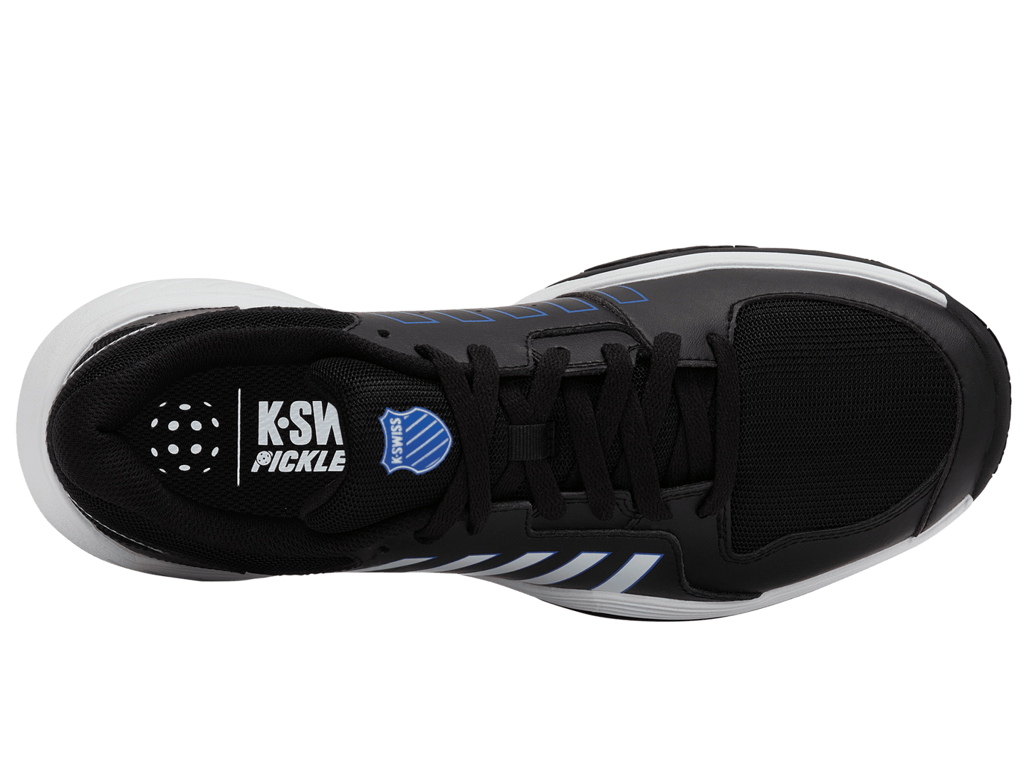 08552 - 072 - M | COURT EXPRESS PICKLEBALL | BLACK/WHITE/DAZZLING BLUE - K - Swiss US - FOOTWEAR