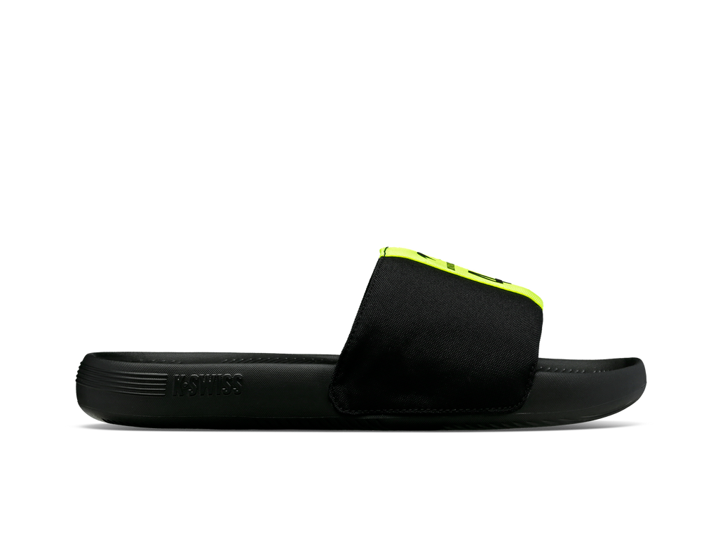 08951-071-M | SLIDE SANDAL LN X MCLAREN F1 TEAM | BLACK/SAFETY YELLOW