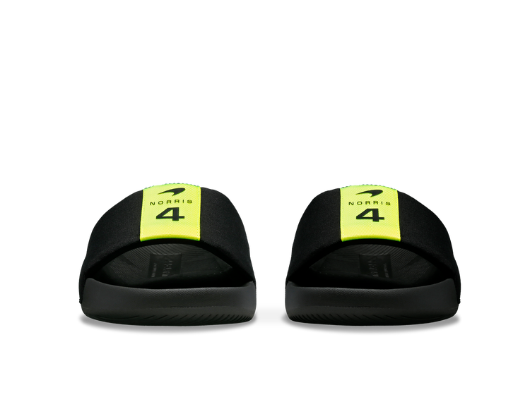 08951-071-M | SLIDE SANDAL LN X MCLAREN F1 TEAM | BLACK/SAFETY YELLOW