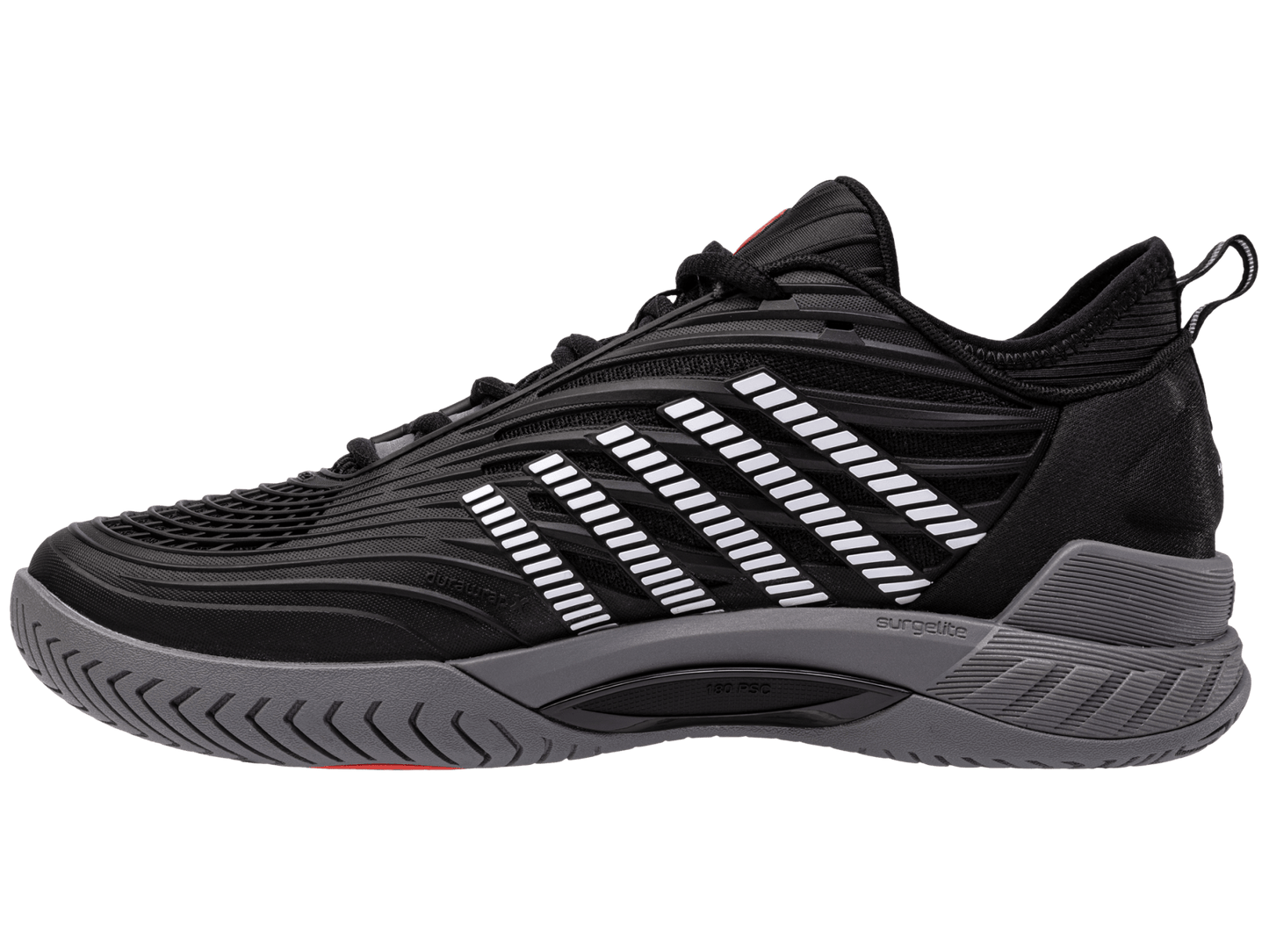 09071 - 038 - M | HYPERCOURT SUPREME 2 | BLACK/STEEL GRAY/FIREY RED - K - Swiss US - FOOTWEAR