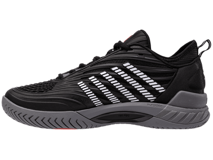 09071 - 038 - M | HYPERCOURT SUPREME 2 | BLACK/STEEL GRAY/FIREY RED - K - Swiss US - FOOTWEAR