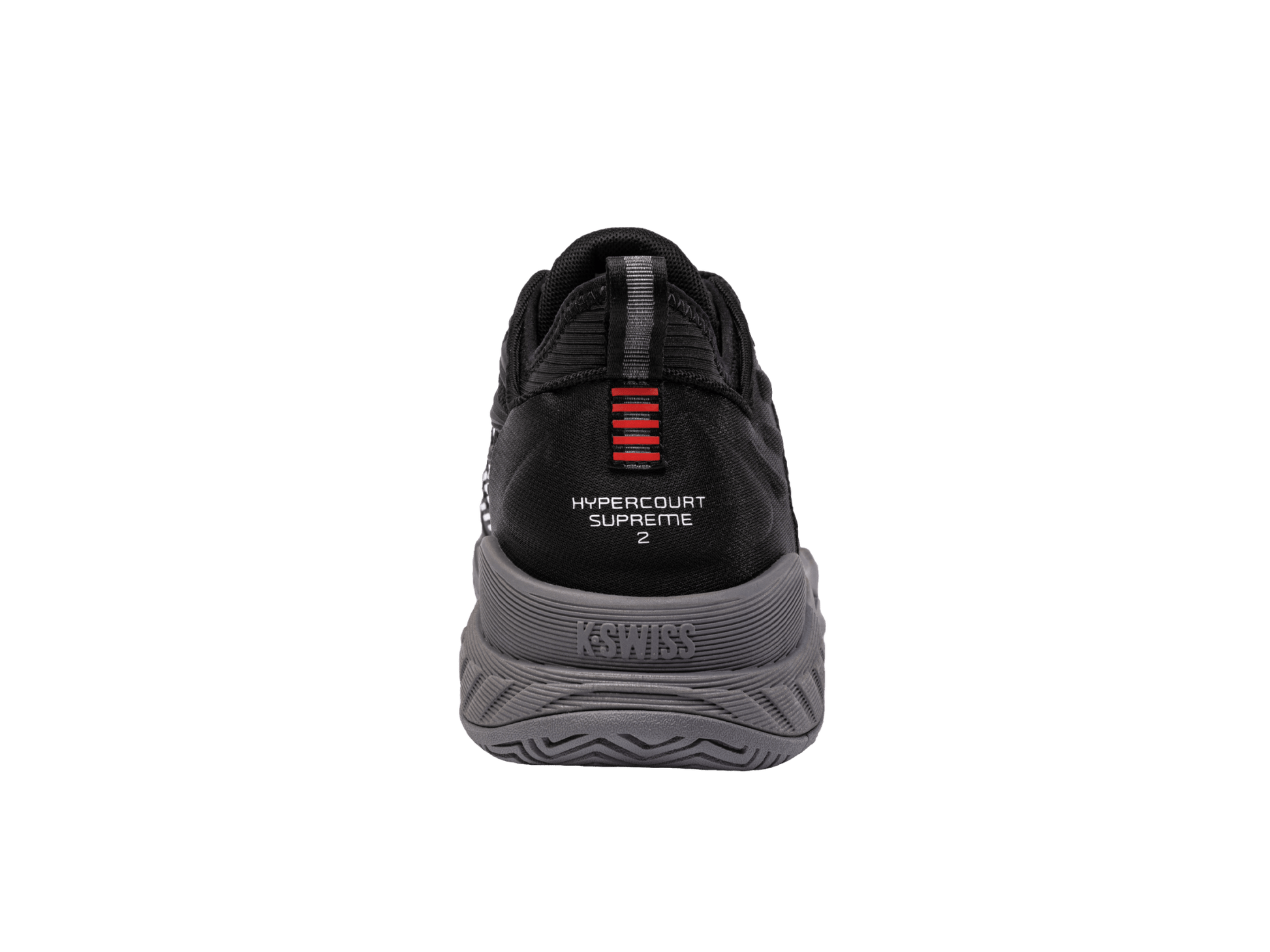 09071 - 038 - M | HYPERCOURT SUPREME 2 | BLACK/STEEL GRAY/FIREY RED - K - Swiss US - FOOTWEAR