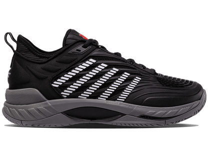 09071 - 038 - M | HYPERCOURT SUPREME 2 | BLACK/STEEL GRAY/FIREY RED - K - Swiss US - FOOTWEAR