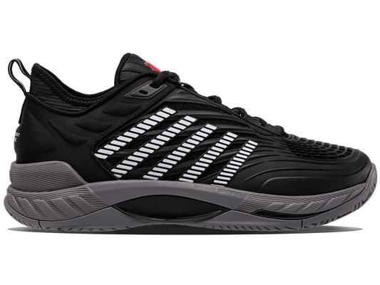 09071 - 038 - M | HYPERCOURT SUPREME 2 | BLACK/STEEL GRAY/FIREY RED - K - Swiss US - FOOTWEAR